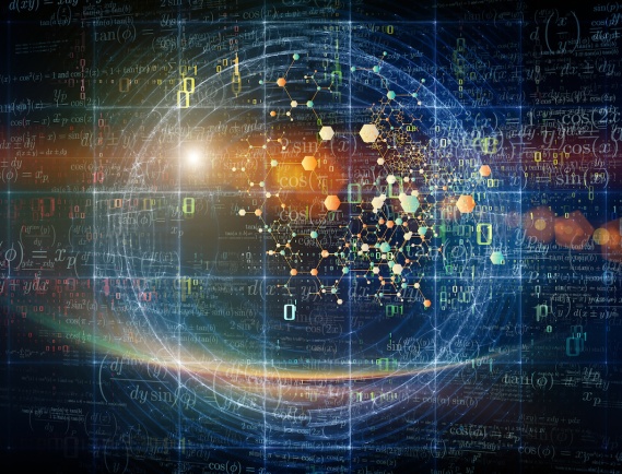 Particle Geometry series. Design composed of particles, math and design elements as a metaphor on the subject of science, technology and education